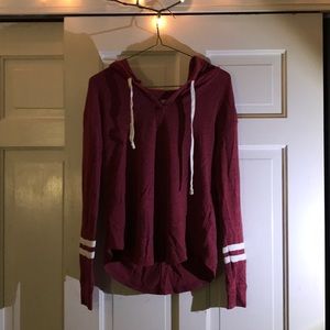 Marroon jersey sweatshirt